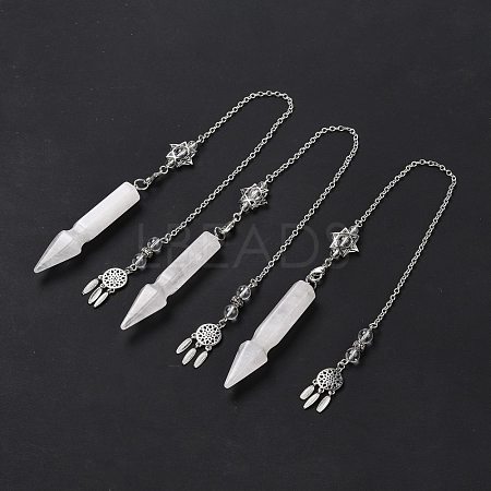 Natural Quartz Crystal Pointed Dowsing Pendulums G-I322-01P-06-1