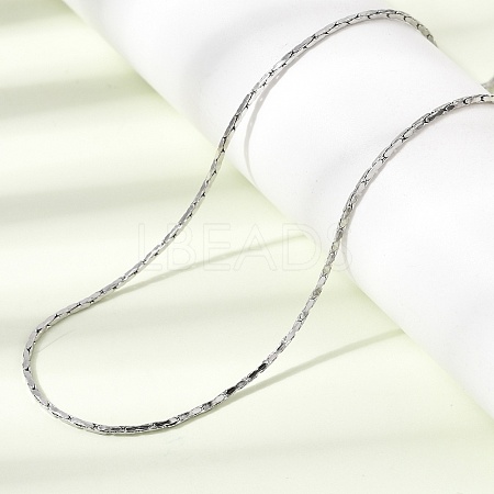 1.3MM 304 Stainless Steel Boston Link Chains Necklaces for Women Men NJEW-Z115-12P-04-1