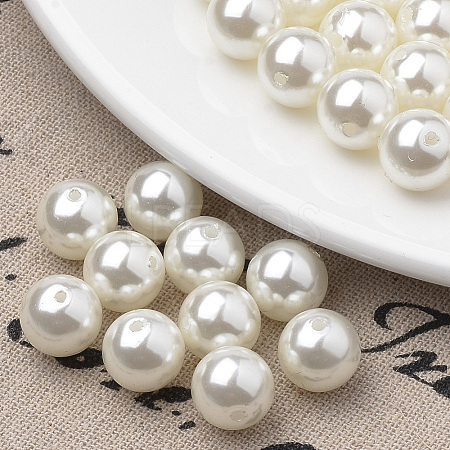 Eco-Friendly Plastic Imitation Pearl Beads Strands X-MACR-S285-5mm-05-1