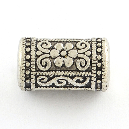 Column with Flower Pattern Alloy Beads X-TIBE-R294-023-1