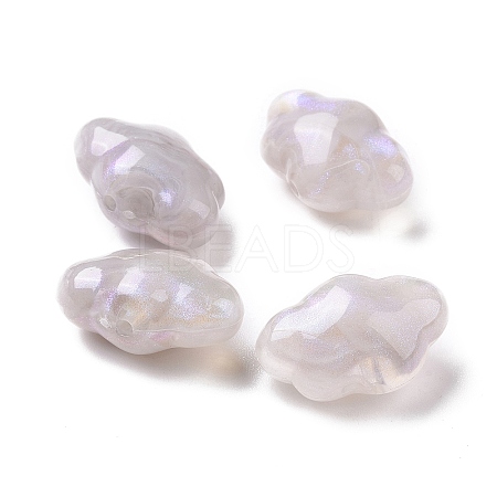 Opaque Acrylic Beads OACR-E014-17F-1