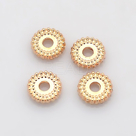 Disc Plating Zinc Alloy Spacer Beads X-PALLOY-N0101-07RG-1