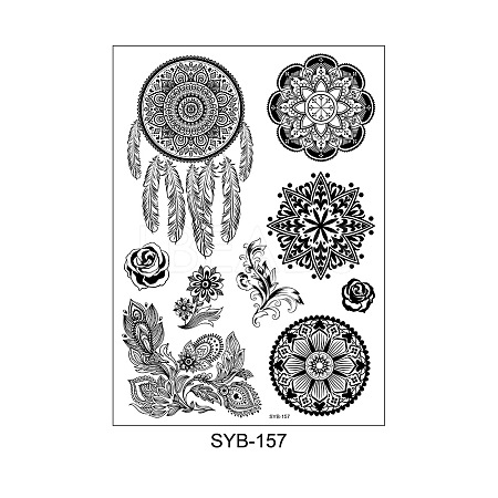 Mandala Pattern Vintage Removable Temporary Water Proof Tattoos Paper Stickers MAND-PW0001-15A-1