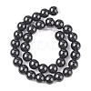 Synthetic Black Stone Beads Strands G-G088-6mm-3
