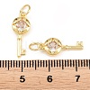 Brass Micro Pave Clear Cubic Zirconia Pendants KK-H292-12G-3