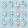 Tibetan Style Heart Lobster Claw Clasps K08Y0021-1