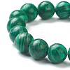 Synthetic Malachite Beaded Stretch Bracelets BJEW-A117-E-16-3