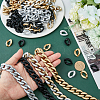 SUPERFINDINGS 4 Strands 4 Colors Handmade Spray Painted Acrylic Curb Chains CHAC-FH0001-01-4
