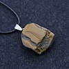 Natural Tiger Eye Raw Rough Nuggets Pendant Necklace FS-WG50F2C-01-1
