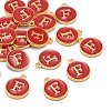Golden Plated Alloy Enamel Charms ENAM-S118-03F-4