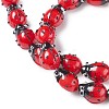Handmade Lampwork Beads Strands with Bubble bag LAMP-YW0001-01-5