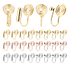 20pcs 5 style Brass Cuff Earring Settings KK-PH0003-94-1