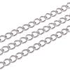 Tarnish Resistant 3.28 Feet 304 Stainless Steel Twisted Chains X-CHS-A003K-0.6mm-1