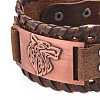 Full Grain Leather Cord Bracelets BJEW-G620-B03-2