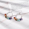 Natural & Synthetic Mixed Gemstone Chandelier Earrings EJEW-TA00105-3