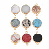 Natural Mixed Stone Connector Charms G-N326-116-1