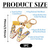 Alloy Resin Polygon Keychains KEYC-TADJ0002-03G-W-2