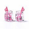 Imitation Drink Resin Pendants LS-CRES-S359-32H-4