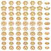 80Pcs 10 Styles Flower Brass Bead Caps KK-ME0001-79-1