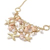 Trendy Shell Bib Beach Necklaces NJEW-N0031-01-3