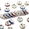 Brass Rhinestone Spacer Beads RB-A014-L7mm-S-1