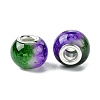 Two Tone Glass European Beads GPDL-K003-01G-2