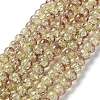 Spray Painted Crackle Glass Beads Strands X-CCG-Q002-10mm-05-5