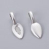 Tibetan Style Alloy Glun-on Flat Pad Bails for Pendants Making LS-TIBEP-3348-AS-RS-1