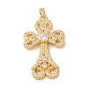 Brass Micro Pave Cubic Zirconia Pendants CU-CBA2F11-17G-2