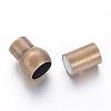 Brass Magnetic Clasps with Glue-in Ends KK-H303-1-2