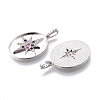 Brass Micro Pave Cubic Colorful Zirconia Pendants KK-N232-170P-NF-2