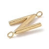 304 Stainless Steel Letter Connector Charms STAS-M108-01G-14-2
