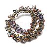 Electroplated Transparent Glass Beads Strands GL-CBA98F0-03D-3
