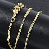2MM Brass Curb Chain Necklaces for Women KK-CBA4FD4-15G-3