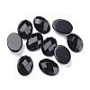 Natural Dyed & Heated Black Agate Cabochons G-G760-A10-1