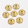 6-Petal Tibetan Style Alloy Flower Bead Caps TIBE-S220-G-01-NR-1