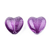 Transparent Spray Painted Glass Beads GLAA-N035-030-C06-2