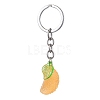 2Pcs Orange Slice Resin Keychains KEYC-JKC01064-4