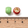 Brass Enamel European Beads KK-Z163-05G-3