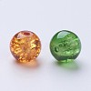 Baking Paint Crackle Glass Beads DGLA-X0006-8mm-09-3