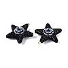 Handmade Polymer Clay & Rhinestone & Resin Big Pendants FIND-Q123-02E-2