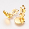 Brass Clip-on Earring Settings X-KK-I007-G-NF-2