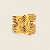 Adjustable 304 Stainless Steel Open Cuff Rings for Women NR2128-1