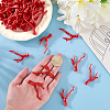 70Pcs Opaque Acrylic Imitation Coral Beads SACR-SC0001-64-3