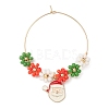 Christmas Theme Alloy Enamel Wine Glass Charms AJEW-JO00190-2