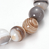 Natural Striped Agate/Banded Agate Beaded Stretch Bracelets X-BJEW-Q692-03J-2