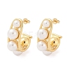 Brass Stud Earrings KK-U058-66G-4