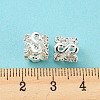 Brass Micro Pave Cubic Zirconia European Beads KK-H452-10S-4