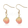 3D Resin Flower Dangle Earrings EJEW-SW00019-05-1