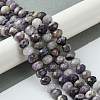 Natural Sugilite Beads Strands G-A092-G05-03-2